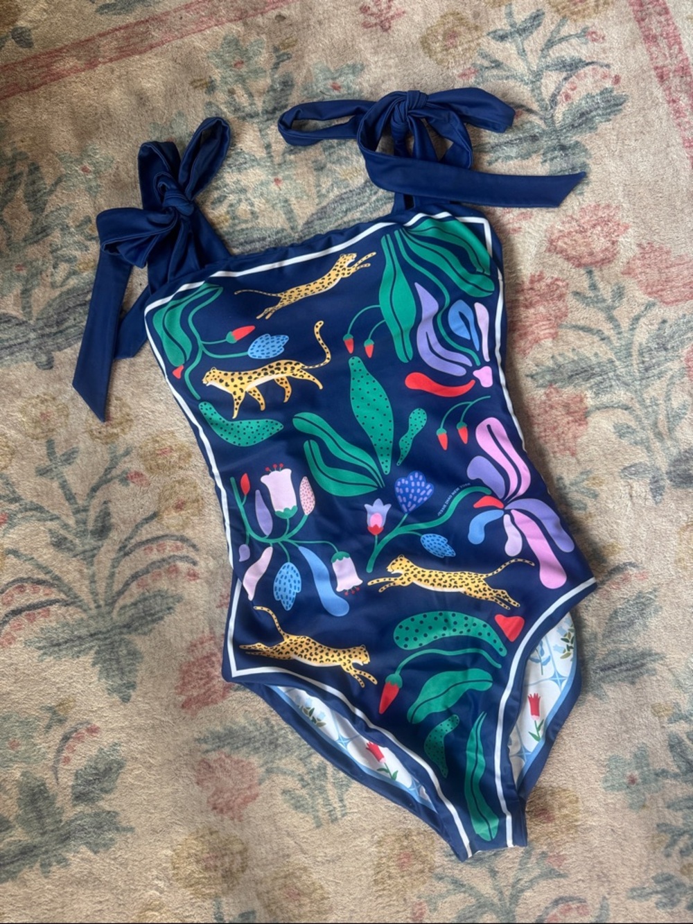 Jessie Khao Reversible One Piece Shoulder Tie Swimsuit
